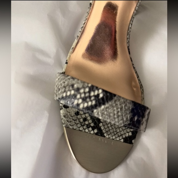 Ted Baker London Leather Embossed Snakeskin Block Heel Sandals - Picture 6 of 11
